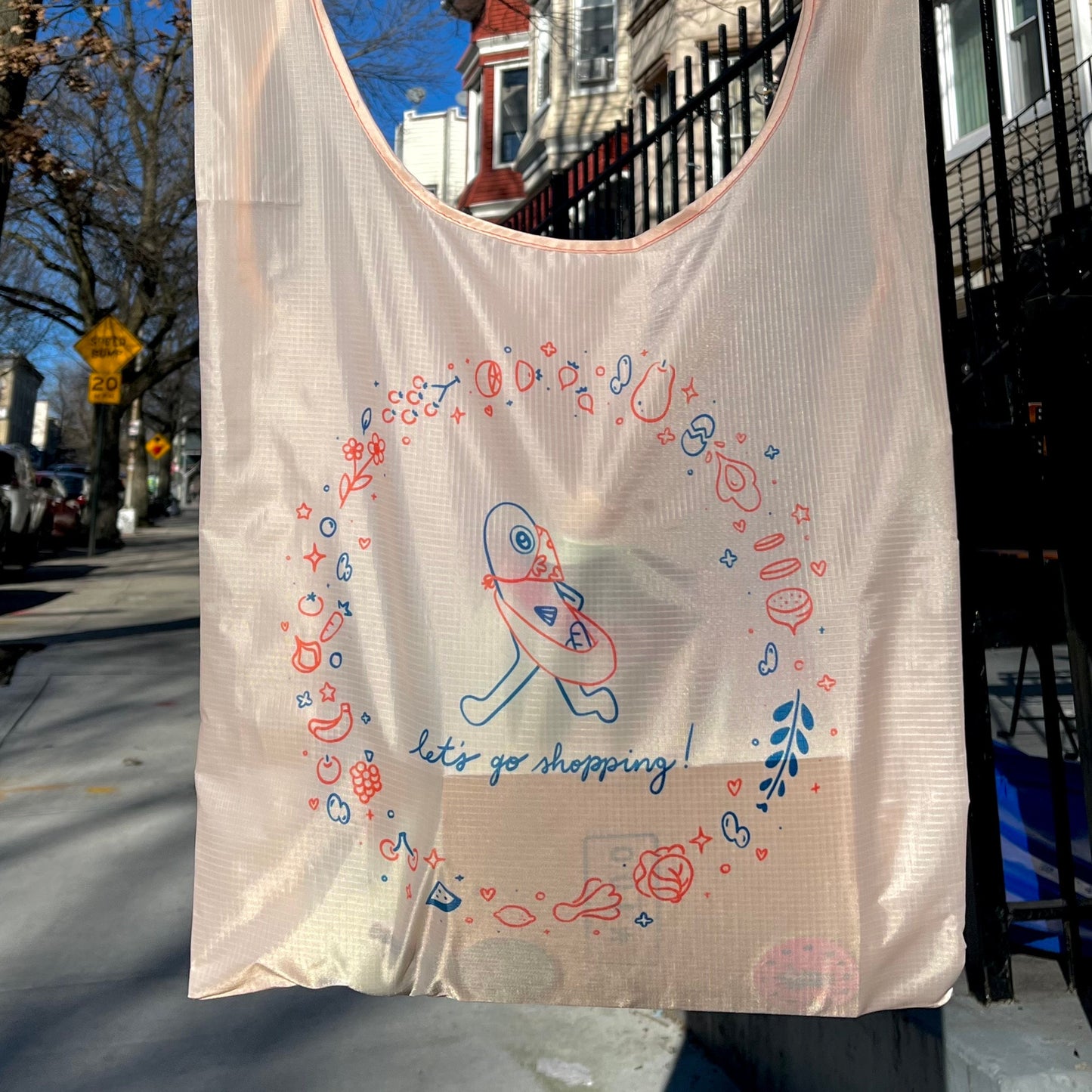 SHOPPING SARDINES REUSABLE GROCERY BAG