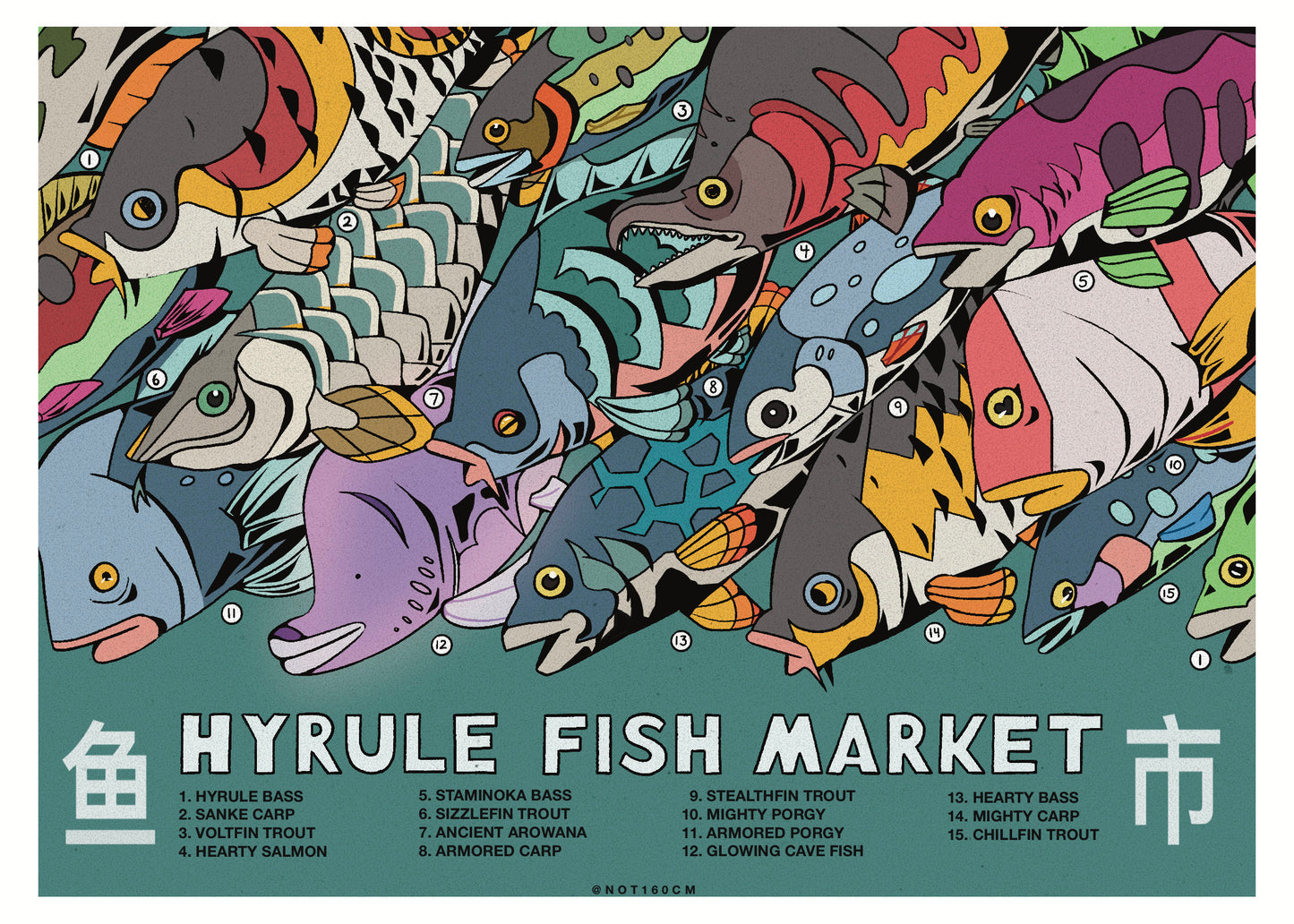 PRINT - HYRULE FISH MARKET