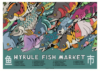 PRINT - HYRULE FISH MARKET